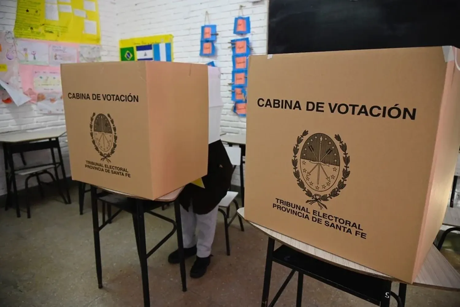 Cabina de votación en Santa Fe. Crédito: Flavio Raina