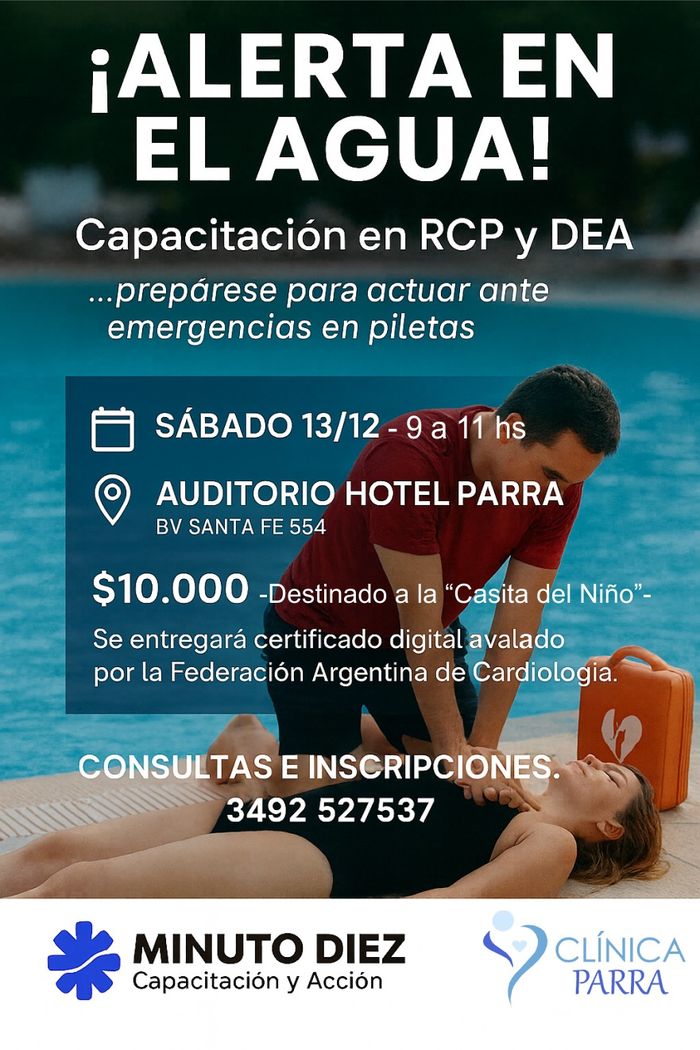 capacitacion rcp dea clinica parra fundacion diez