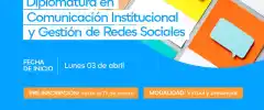 Están habilitadas las preinscripciones a la Diplomatura en Comunicación Institucional y Gestión de Redes Sociales