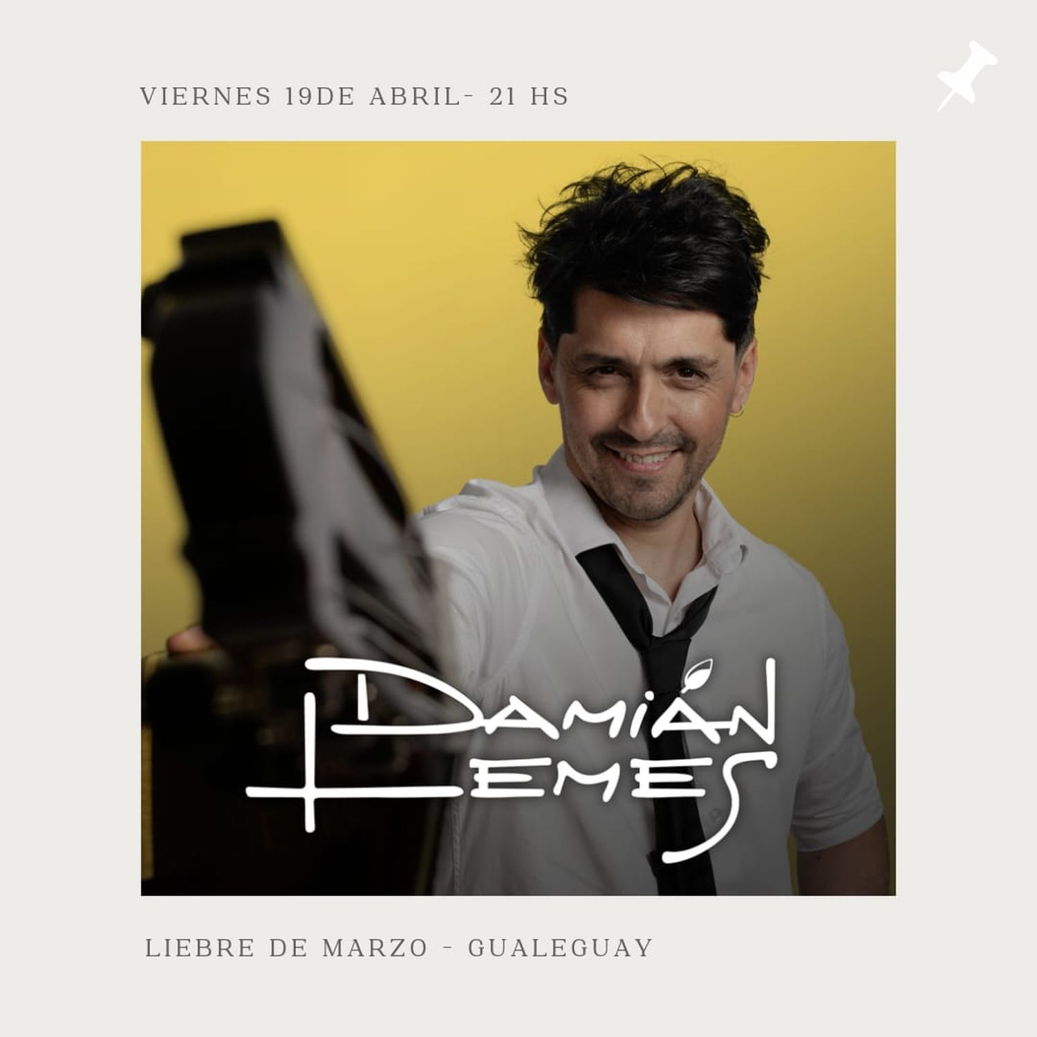 Damián Lemes presenta su disco en “Liebre de Marzo”