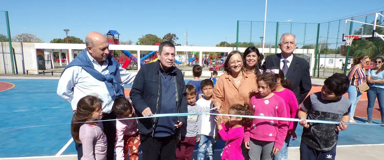 General Galarza : se inauguró el playón multideportivo