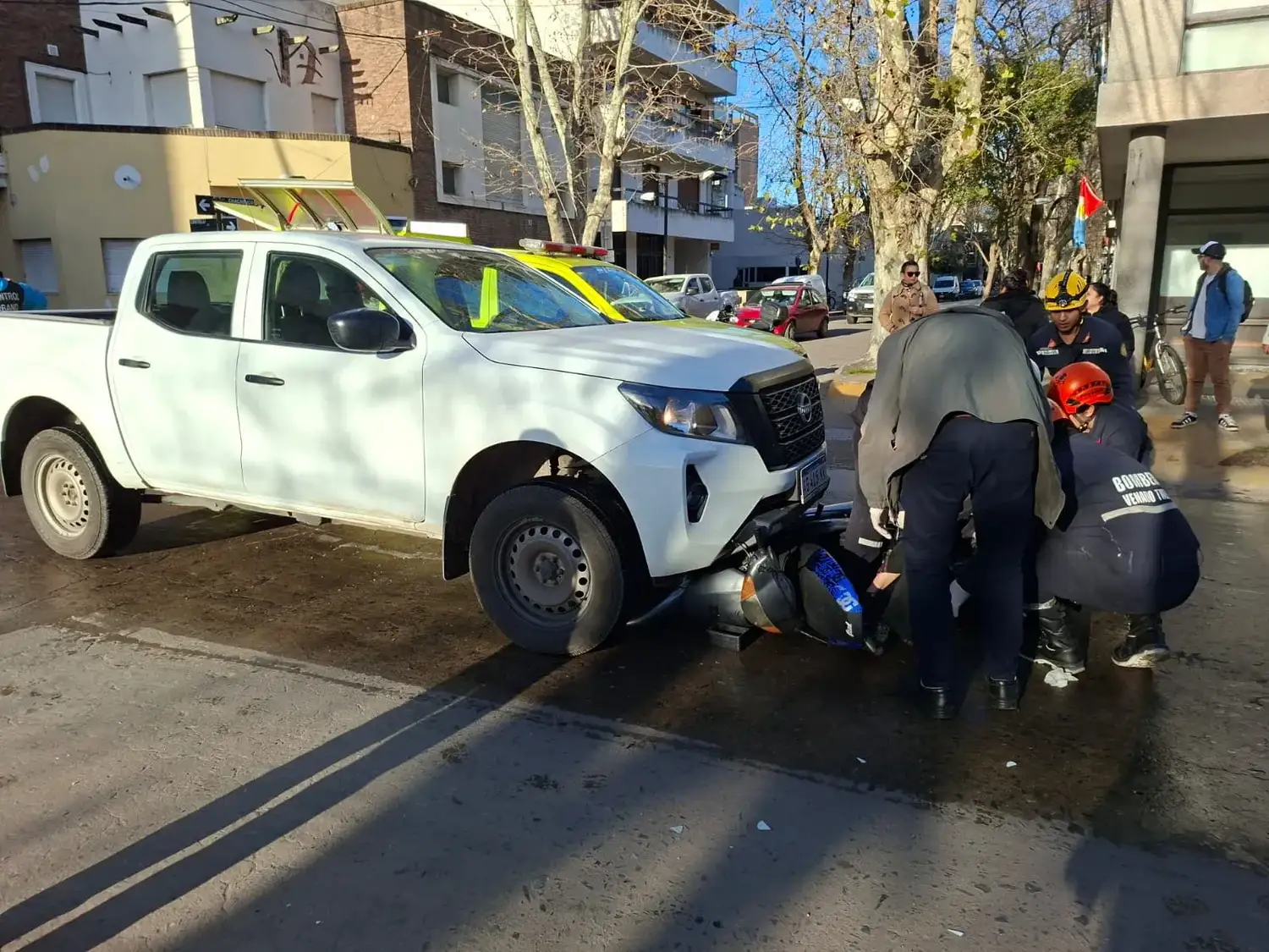 El siniestro ocurrió este miércoles por la mañana en Castelli y Chacabuco. Foto: BVVT