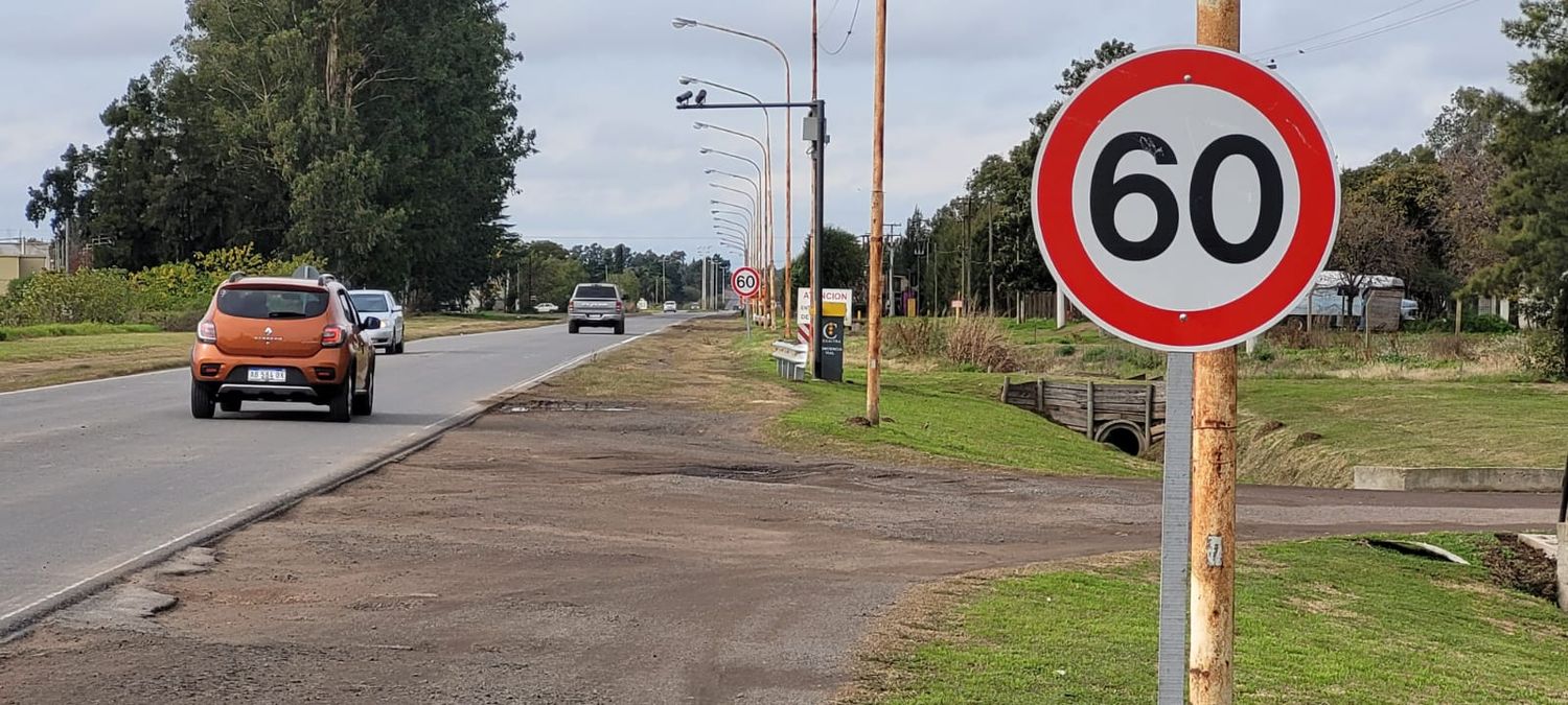 En la ruta 1001 el dinamómetro se encuentra a la tura de los barrios Los Tilos y Los Cuatro Robles.