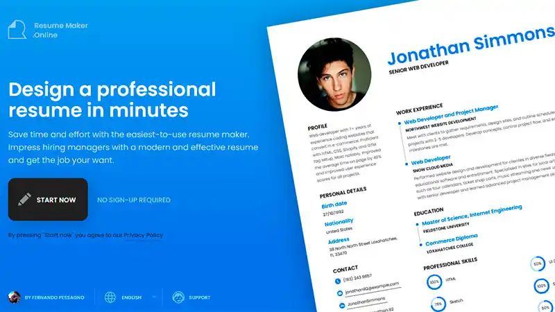 Creó una página web de CV gratis: ya descargaron más de 800 mil currículums