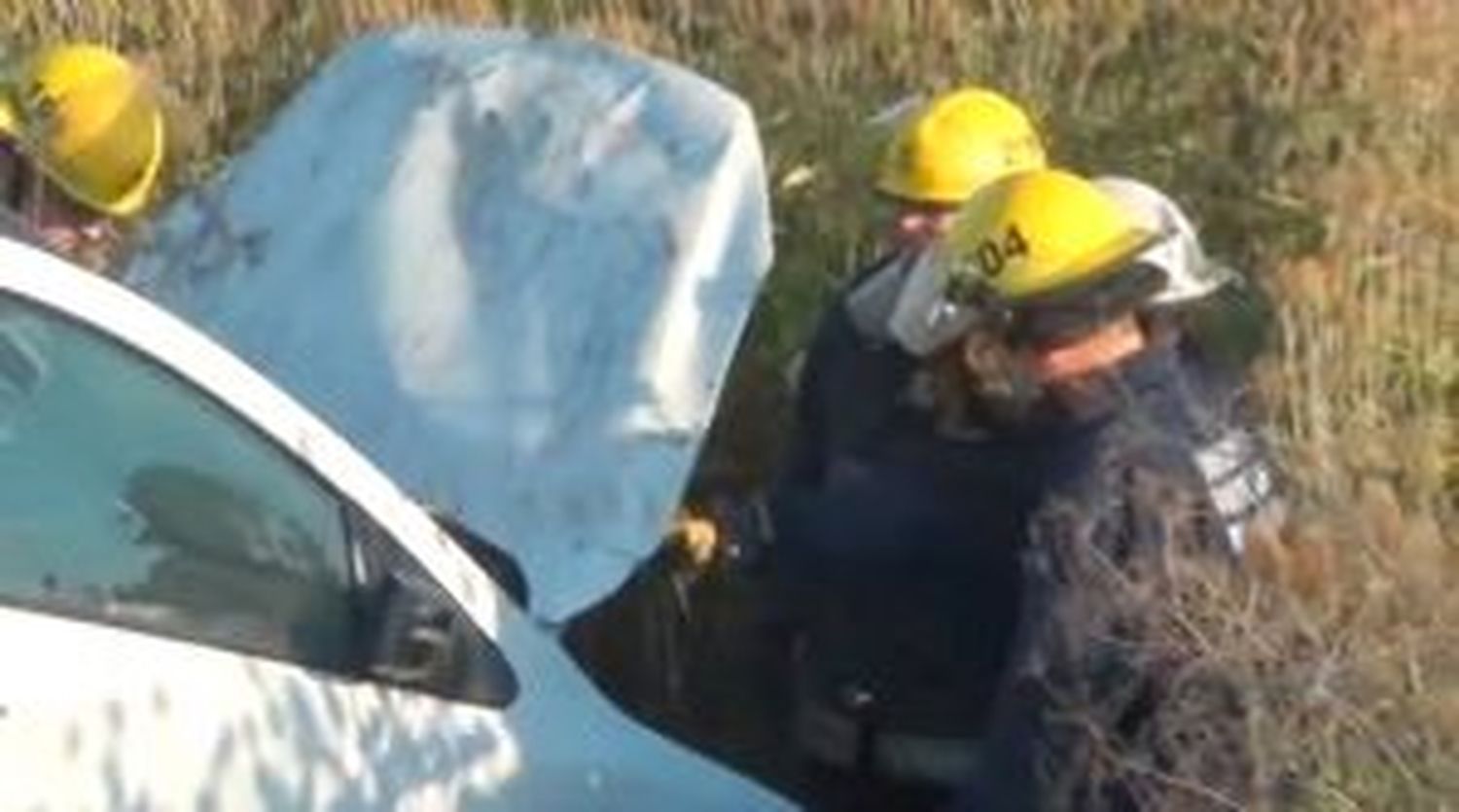 Insólito accidente: Un padre chocó a su hijo en una ruta de Bragado