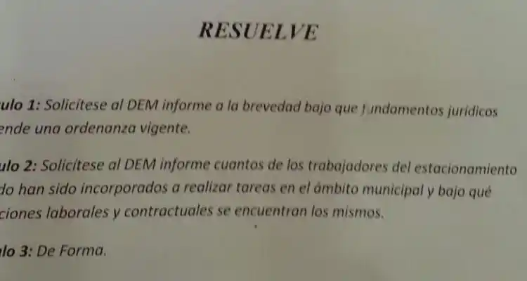 Estacionamiento medido: FpV presentó pedido de informe