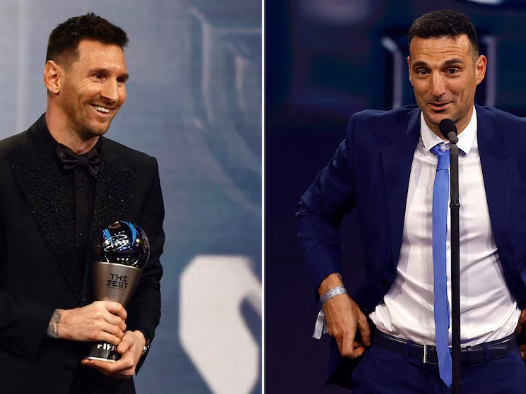 Leo votó a Dembelé como el mejor del año y Scaloni eligió a Mbappé.