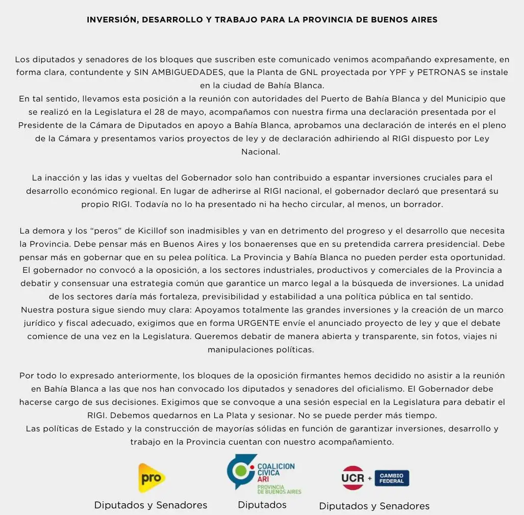 comunicado gnl