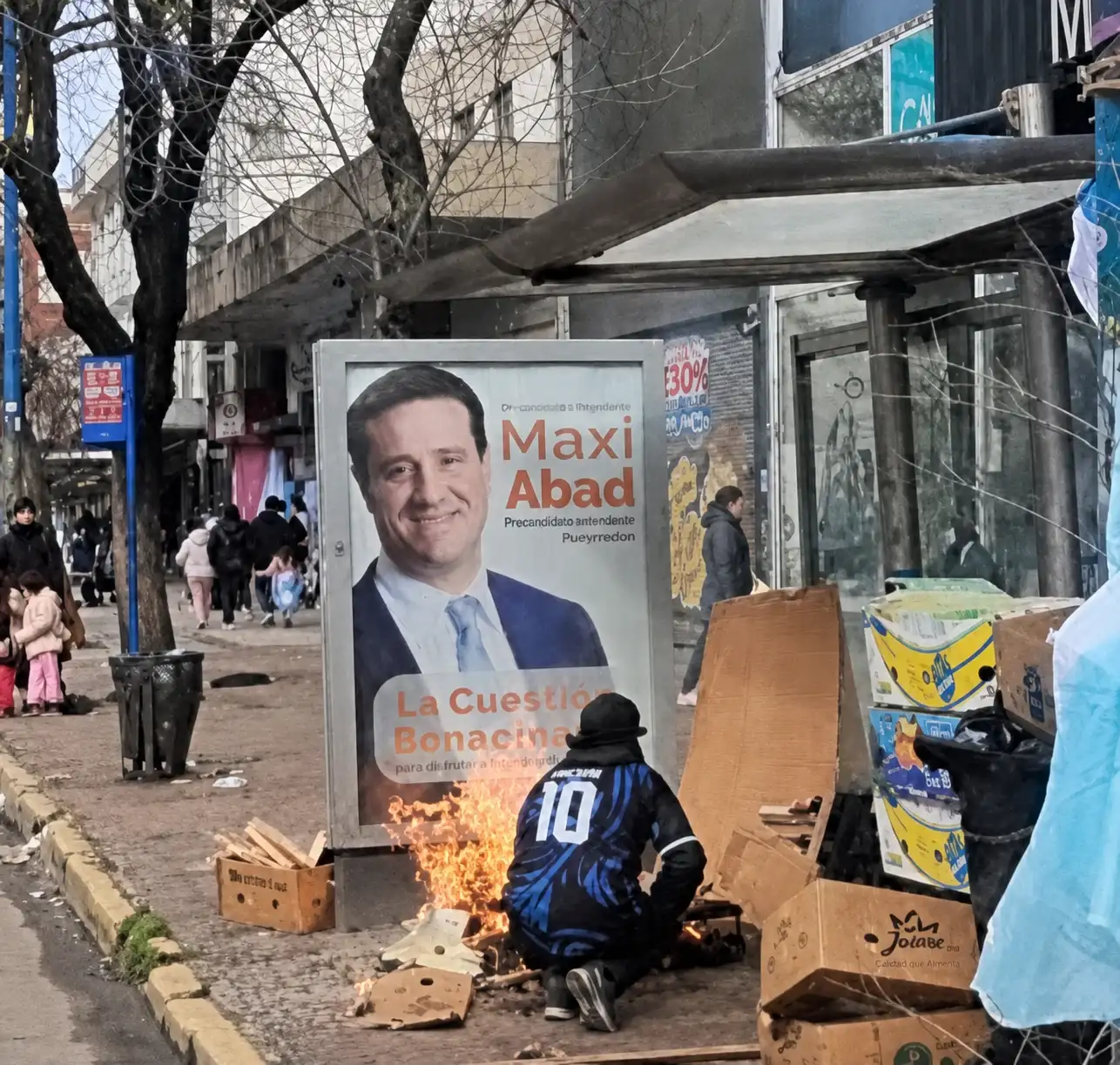 La escena tuvo lugar en la esquina de la avenida Luro y Catamarca.