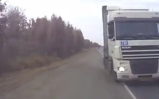Quiso adelantarse en una ruta y terminó volcado en una zanja: mirá el video