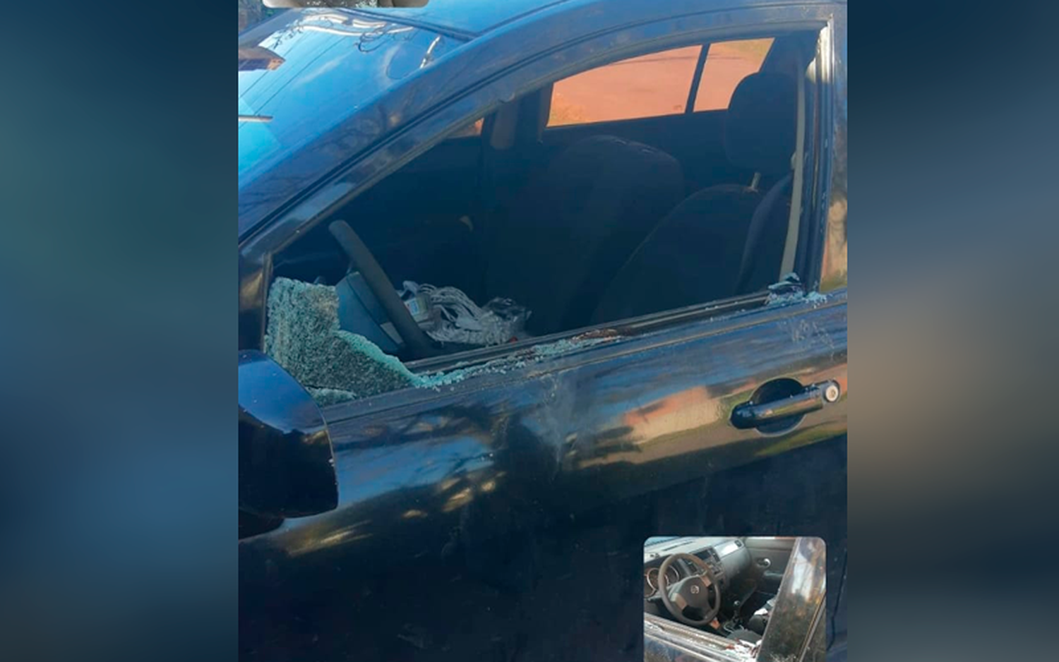 Le rompieron el auto para robarle un parlante y un equipo de mate: “Mucha impotencia”