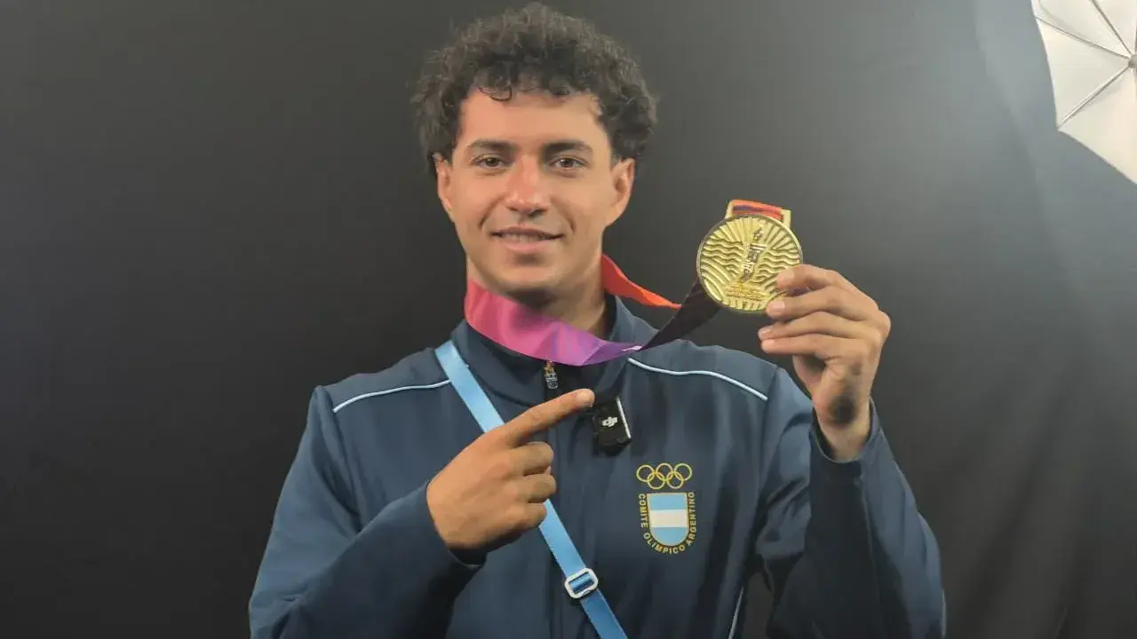 Manuel Trípano, con la medalla dorada lograda en los Juegos Suramericanos