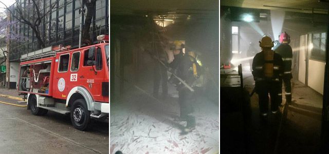 Incendio en tercer piso de la municipalidad de Esteban Echeverría