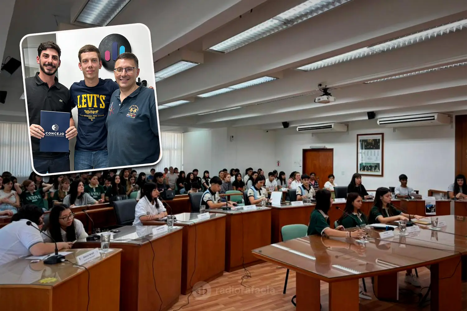 Lisandro Mársico - Presidente del Concejo / Santiago Roncco - Prensa / Nicolás Abdala, secretario | Se desarrolló de forma exitosa el Concejo Joven