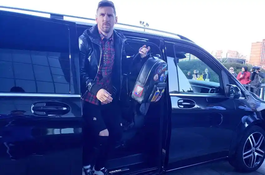 Messi llegó a Madrid y se sumó a la Selección Argentina