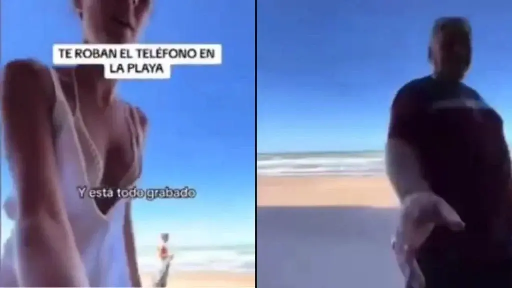 La escena quedó grabada