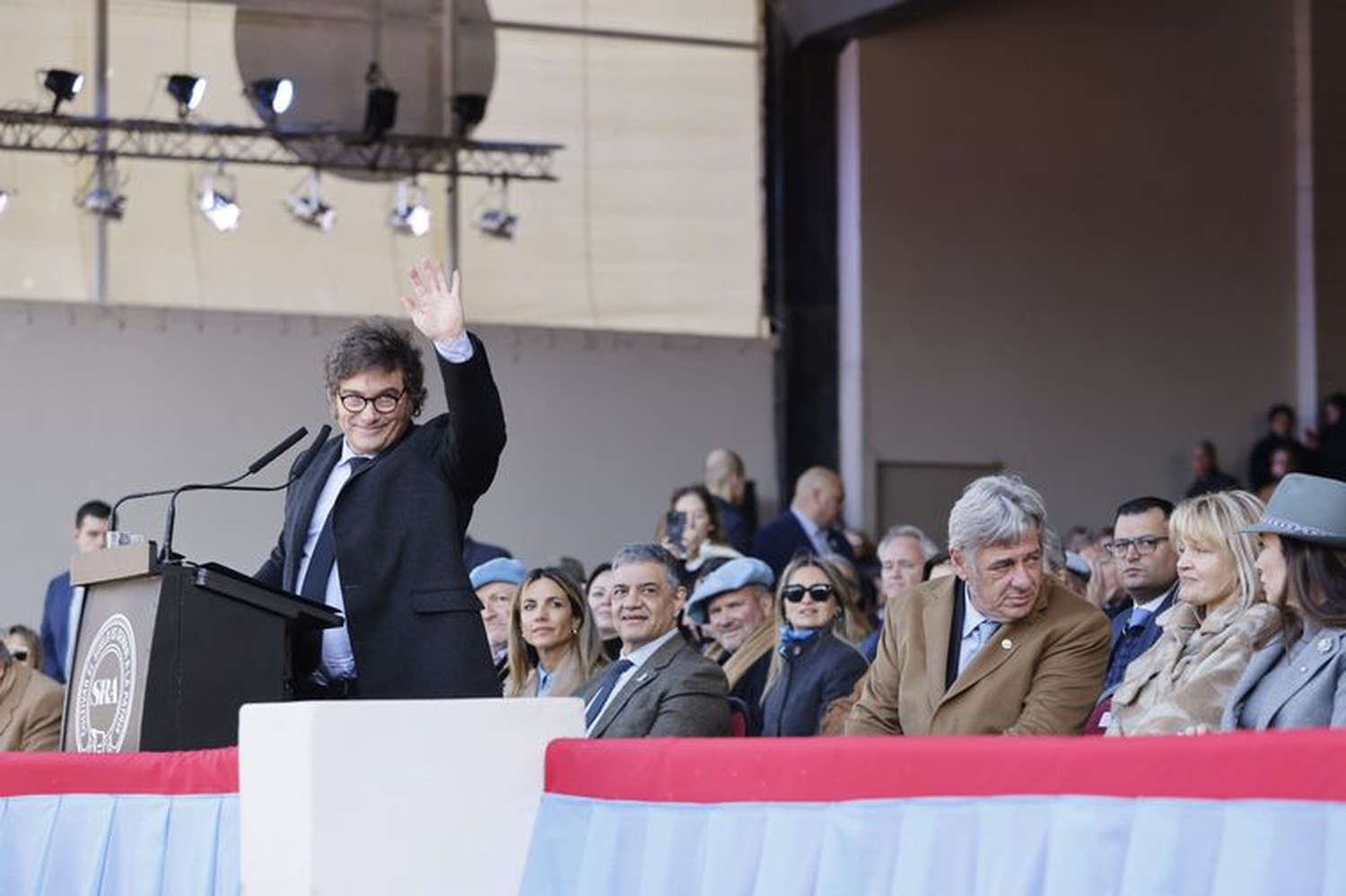 El presidente Javier Milei en La Rural