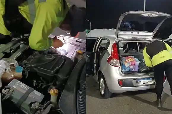 En plena madrugada, recuperaron un auto con pedido de secuestro en un control de tránsito