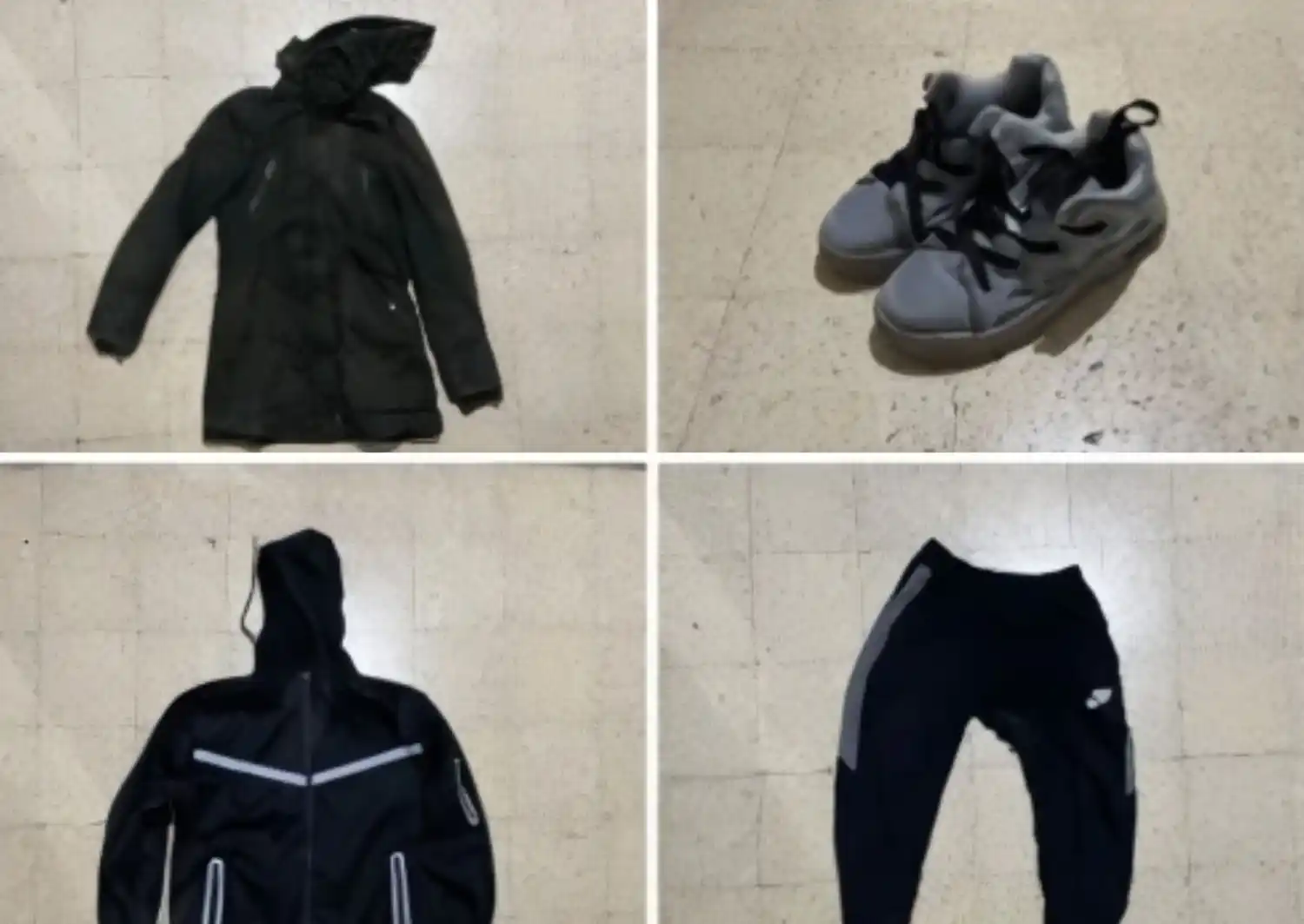 ropa secuestrada durante allanamiento