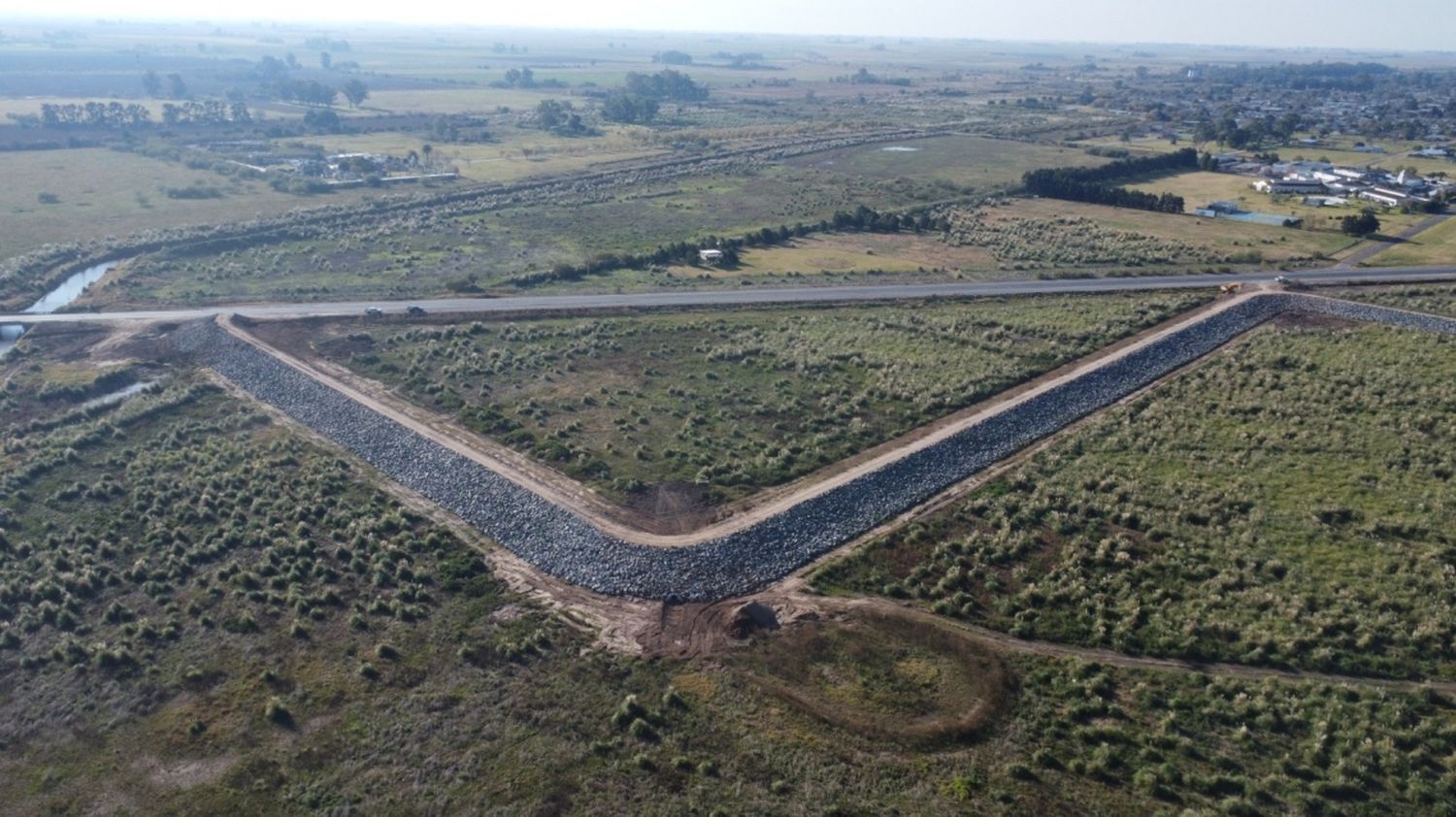 Imponente. Así se ve desde el aire la gran obra del Ejecutivo santafesino en la cabecera departamental