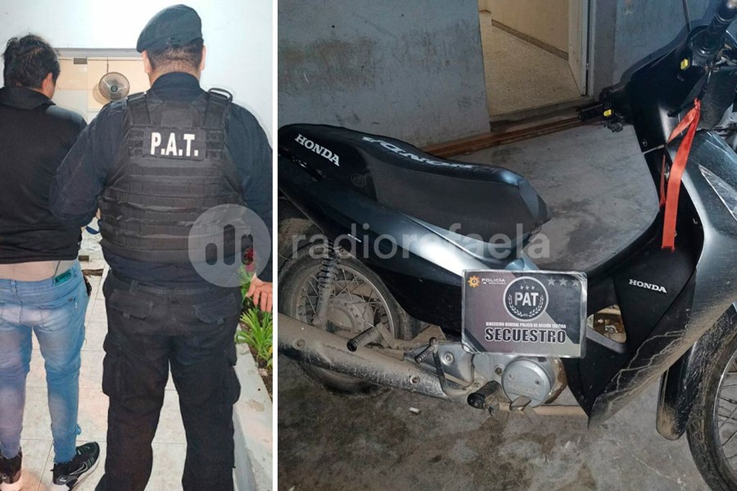 Lo detuvieron para un chequeo y descubrieron que tenía una moto con numeración adulterada