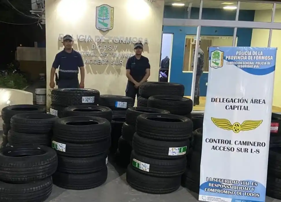 Secuestraron un millonario cargamento de cubiertas sin aval aduanero en Formosa