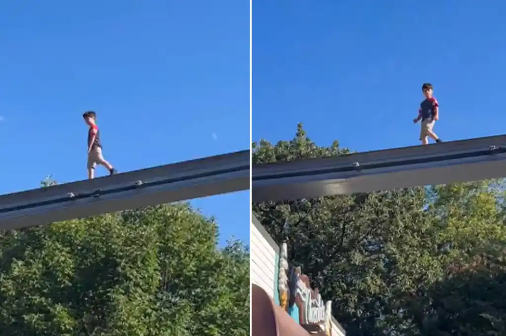 El impactante momento fue grabado por un visitante que estaba en el parque.