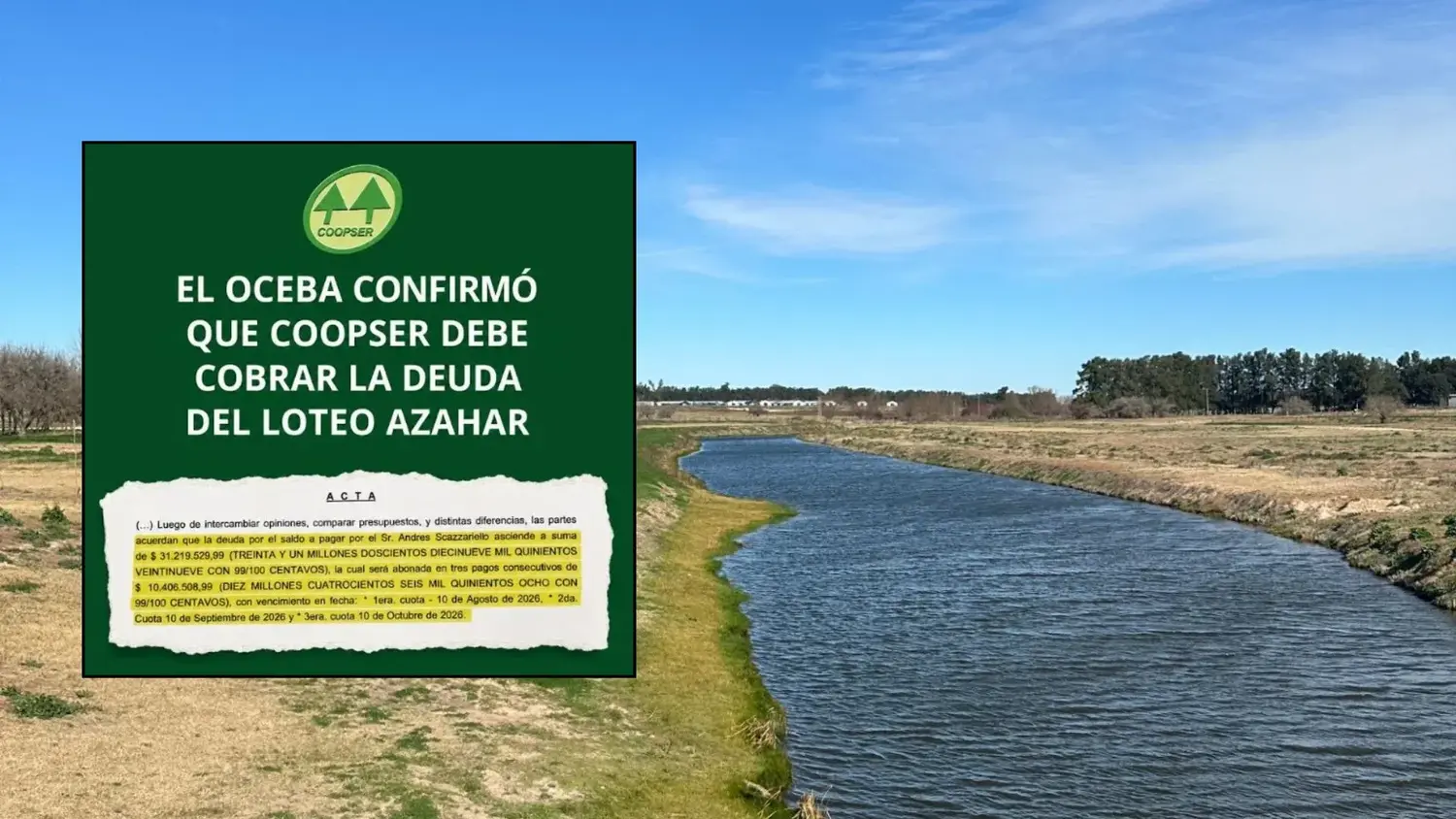 La Cooperativa anunció lo ocurrido en la reunión de la OCEBA.