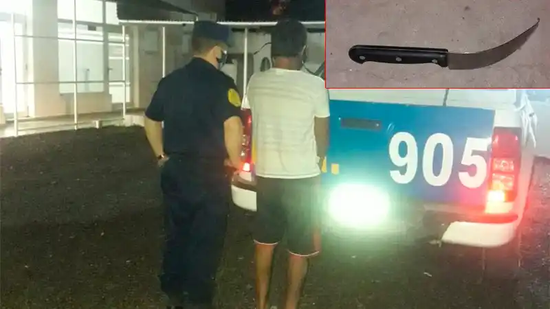 Violento amenazó con apuñalar a su mujer y a sus pequeñas hijas