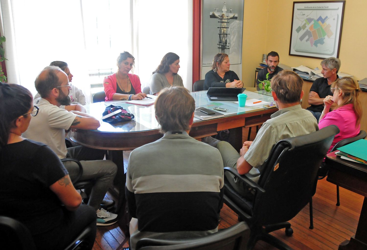 La reunión entre vecinos y autoridades de Obras Públicas