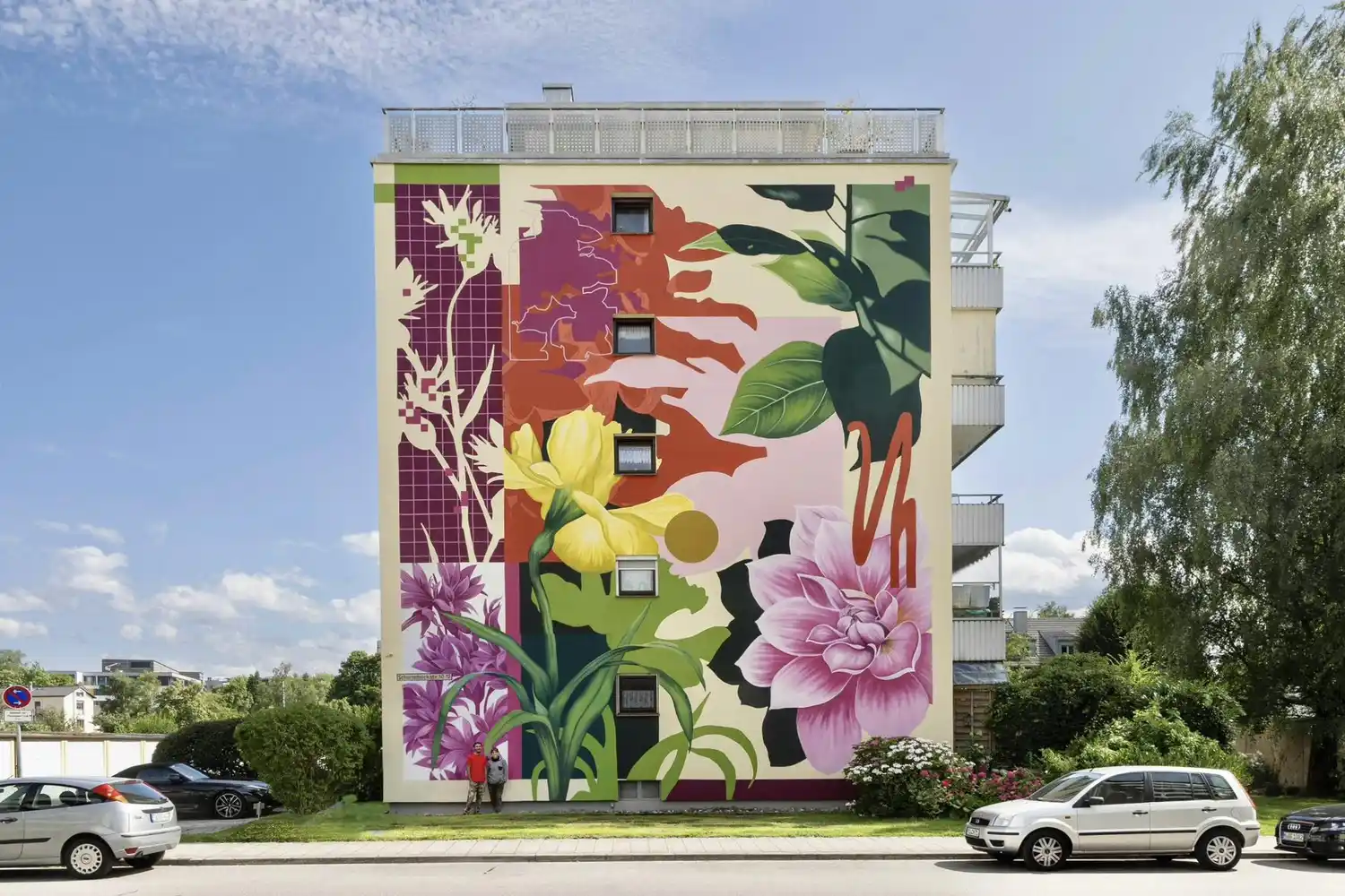 El dúo artístico Cíclope, de Chascomús, nominado por su mural en Alemania