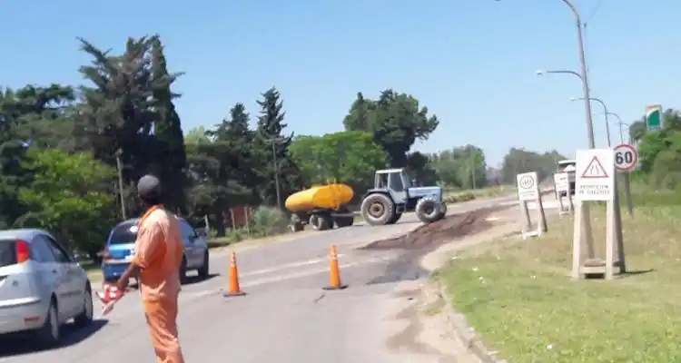 Repavimentación de rutas: Trabajan sobre camino Crucero General Belgrano