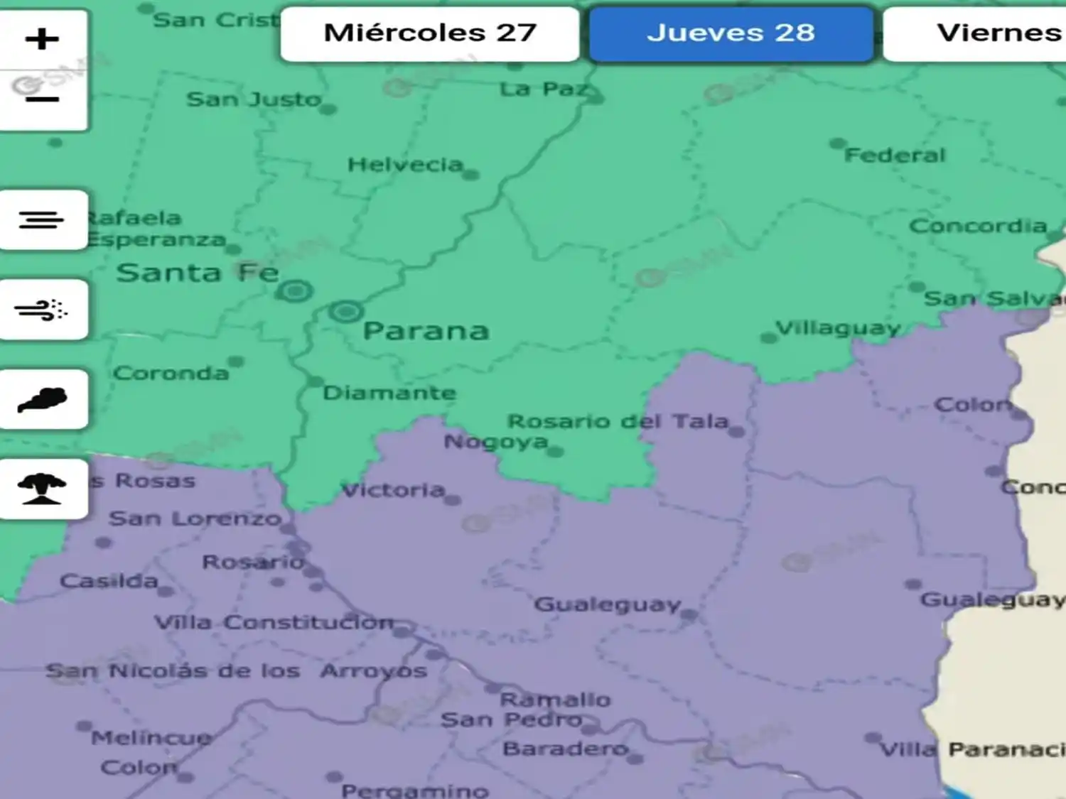 Advierten sobre la presencia de bancos de niebla en el sudeste de la provincia