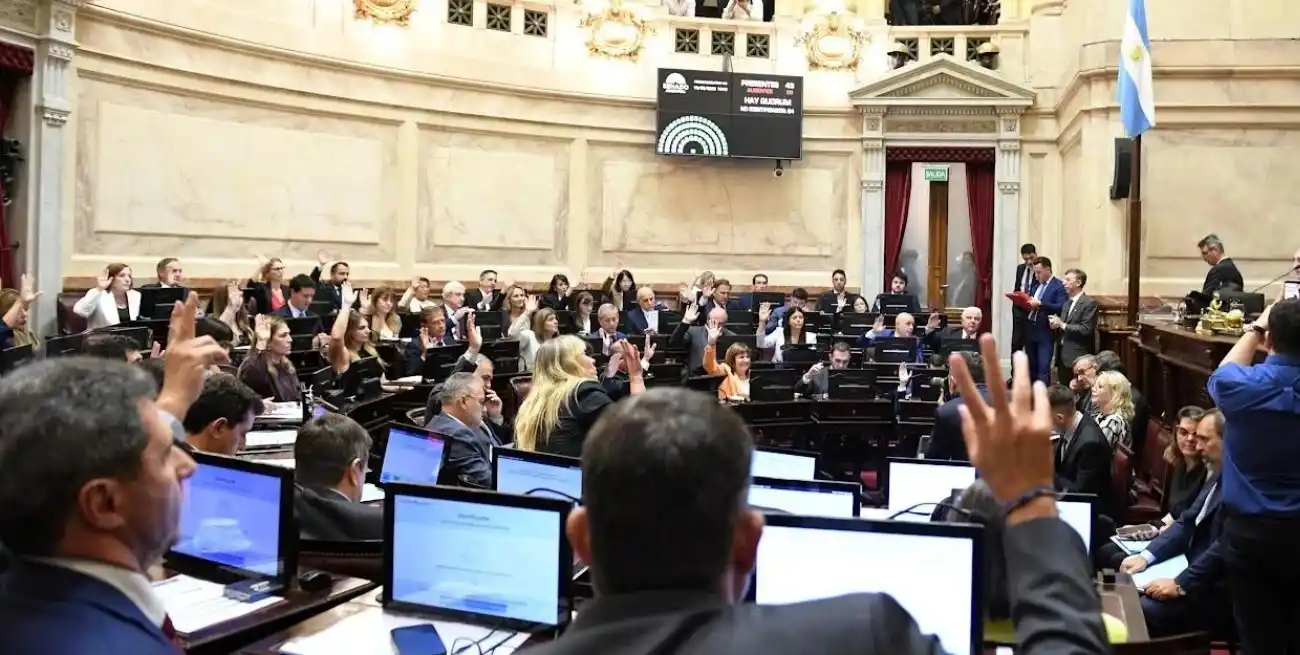 Sin Villarruel al frente de la sesión, la oposición aprobó en el Senado una resolución por los 50 años de la última dictadura militar, pese a la abstención de La Libertad Avanza. Foto: HCSN.