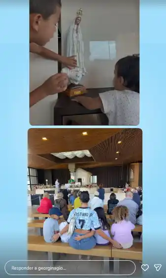 A través de sus redes, Georgina Rodríguez mostró cómo la fe y la familia siguen siendo pilares fundamentales en su vida/ IG: @georginageo