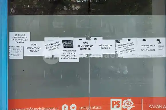 En el Centro Socialista de Rafaela “respondieron” los ataques recibidos la semana pasada