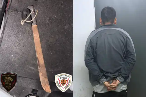 Atacó a un vecino con un machete en la cabeza y quedó detenido en zona norte