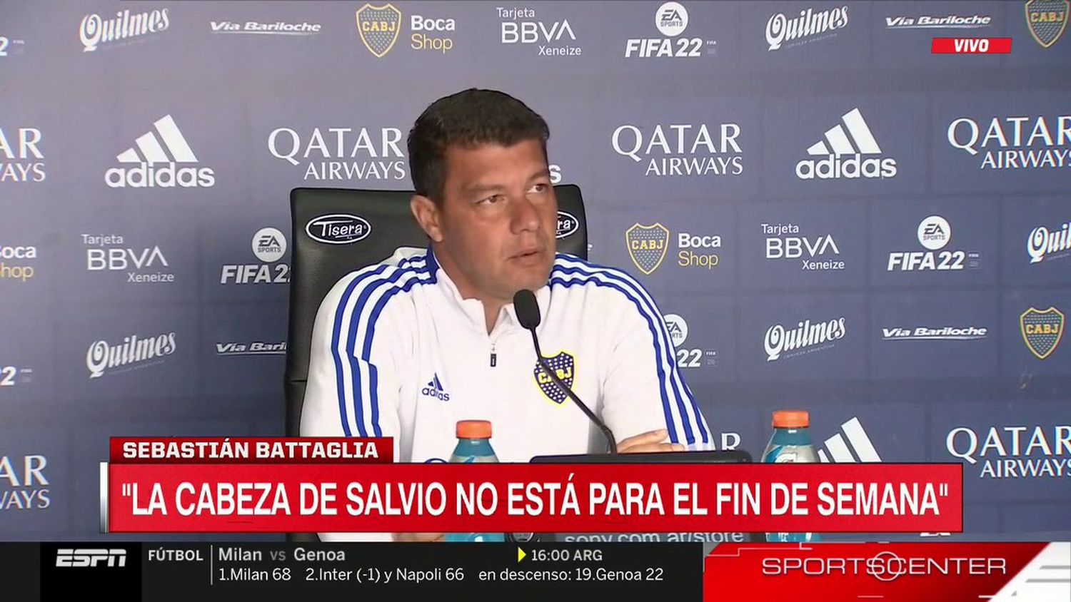 Battaglia confirmó que Salvio no jugará ante Lanús: "Su cabeza no está para el fin de semana"