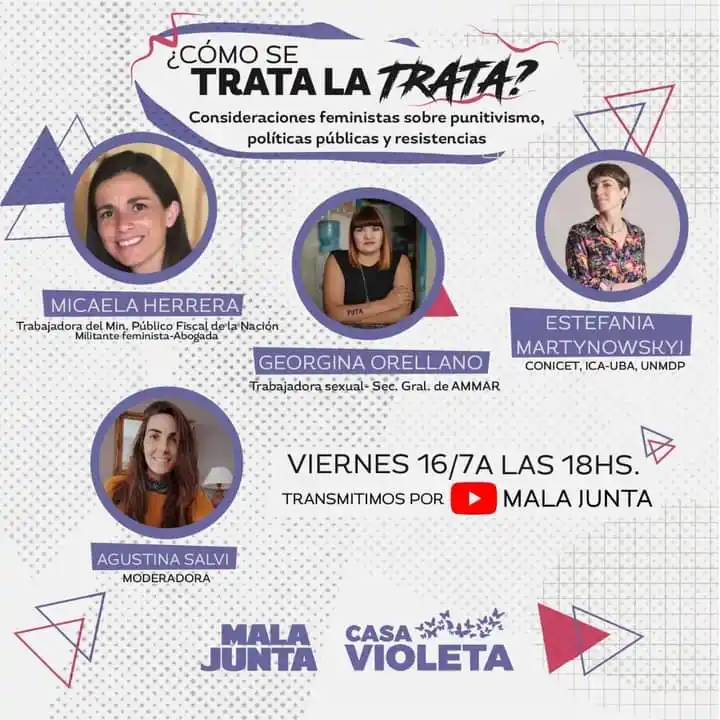 Charla virtual abierta sobre políticas públicas y abordajes en torno a la trata de personas