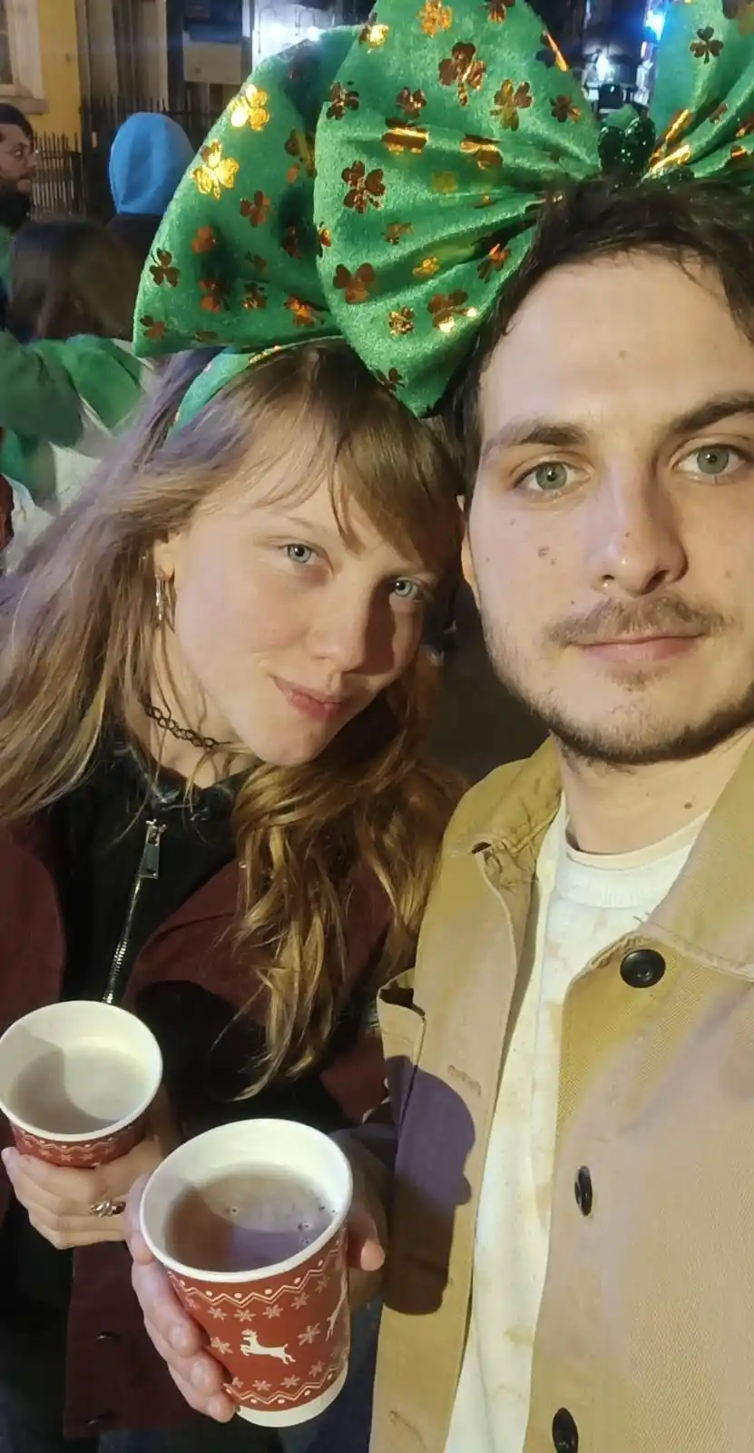 Junto a Bianca en los festejos de San Patricio-