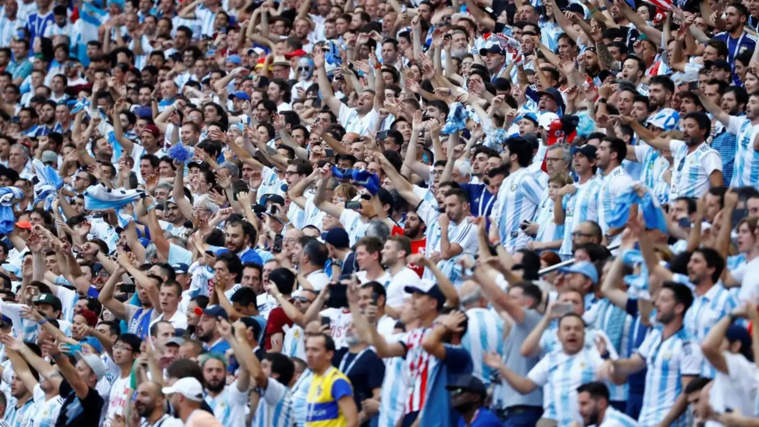 La hinchada argentina.