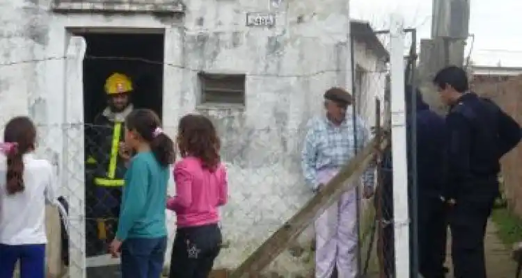 Principio de incendio en una vivienda