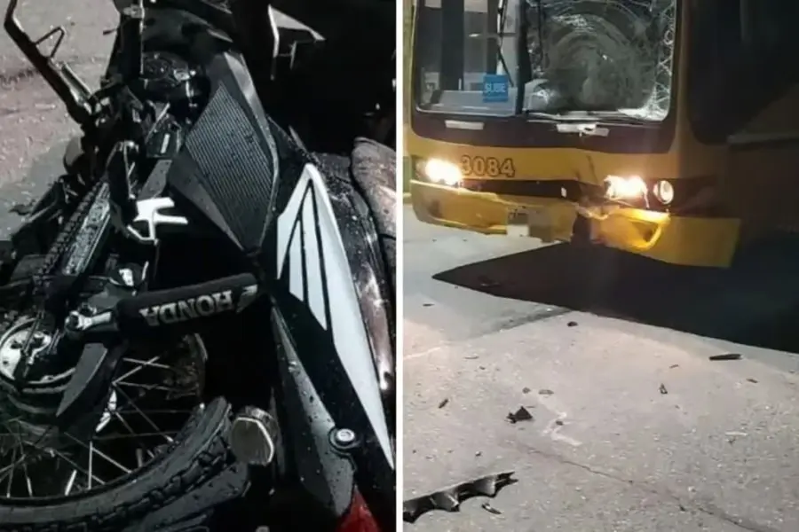 Impacto fatal: dos jóvenes de 18 y 20 años fallecieron al chocar una moto con un colectivo en Fray Luis Beltrán