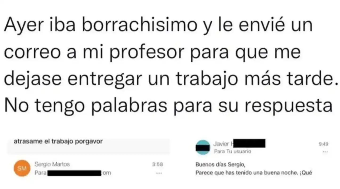 Estaba muy borracho y le escribió un insólito mail a un profesor de la universidad