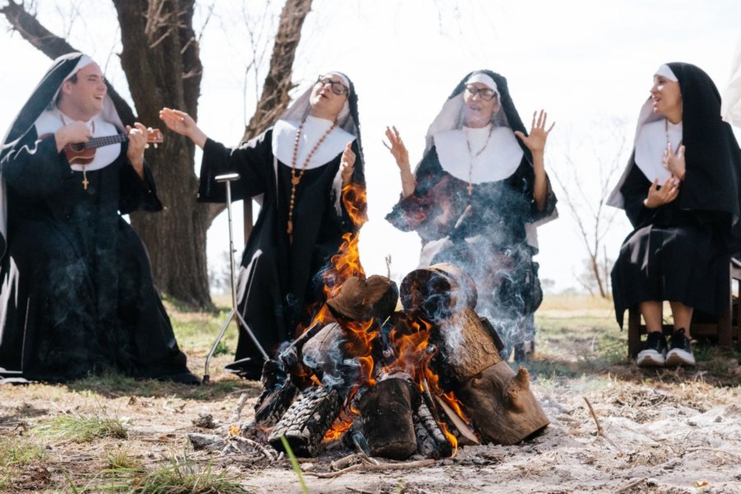 Las hermanas tejedoras son Marilú de la Riva, Laura Bagnon, Cecilia Tonón y Manu Zimmermann