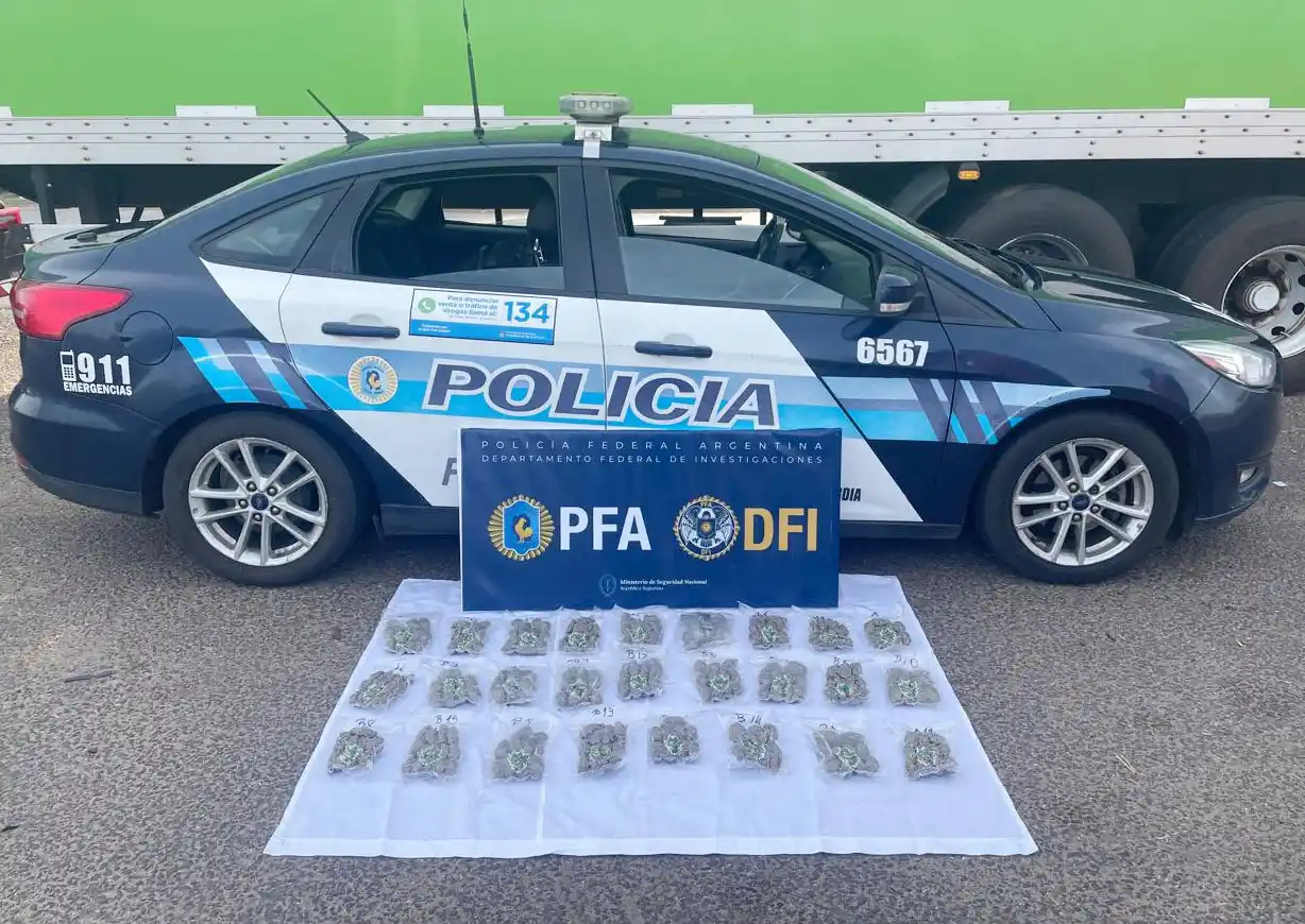 “Mateo” detectó más de 8 kilos de marihuana en un control de la Ruta 14 en Concordia
