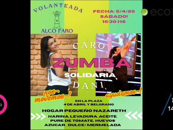 Mañana se llevará a cabo una jornada de Zumba a beneficio del grupo Faro