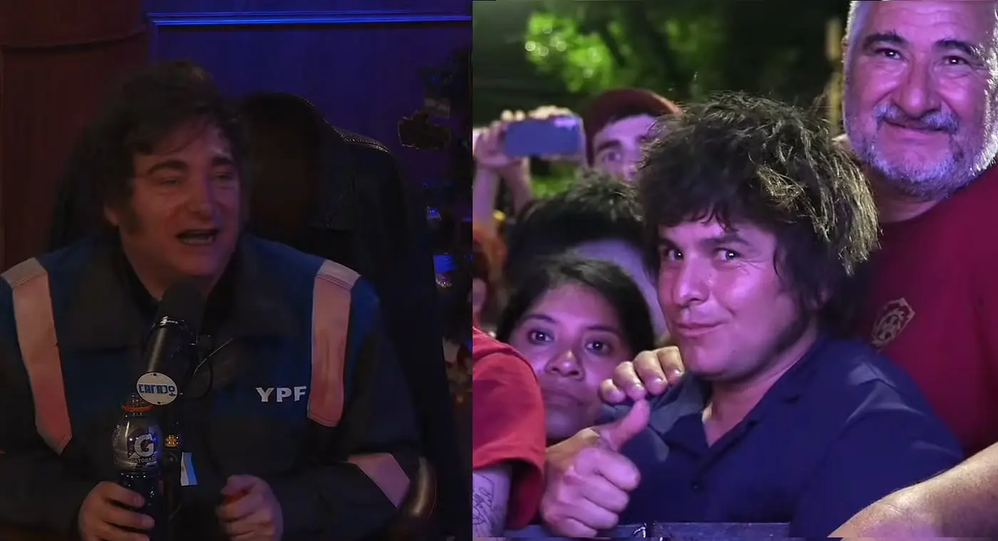 “Se parece a mí”: Milei conoció en vivo a su doble entrerriano y le prometió un regalo