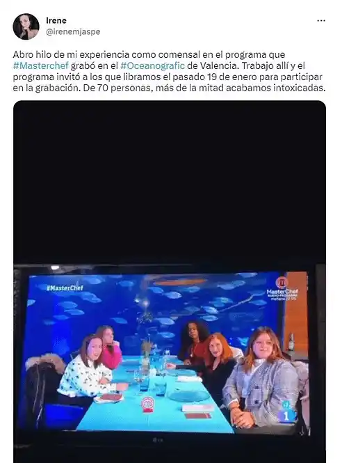 El hilo en Twitter que abrió la polémica en MasterChef