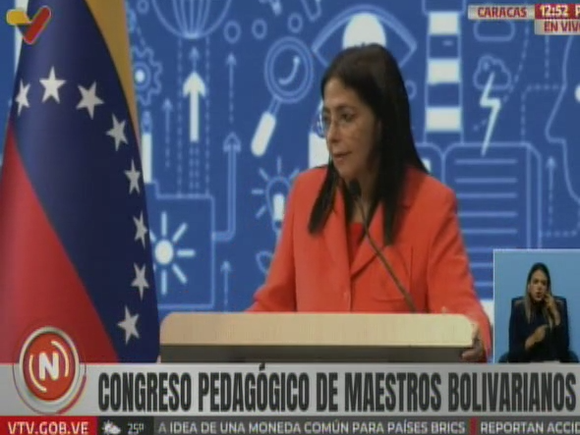 DELCY RODRÍGUEZ: la educación se debe vincular al Plan de las 7T